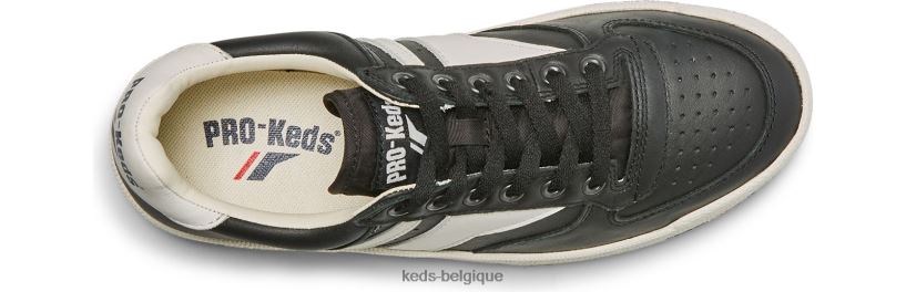 Keds unisexe skyhawk lo cuir 8PV40P254 noir blanc