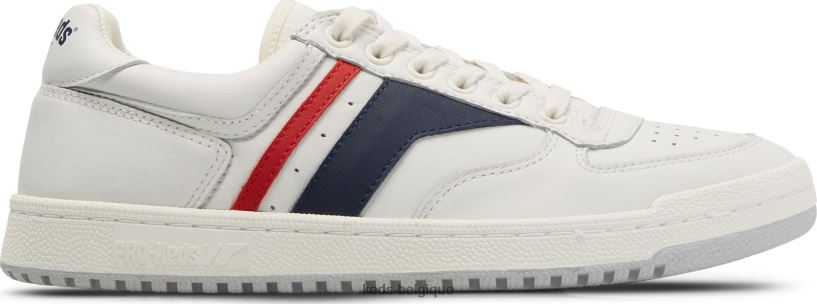 Keds unisexe skyhawk lo cuir 8PV40P255 blanc bleu rouge