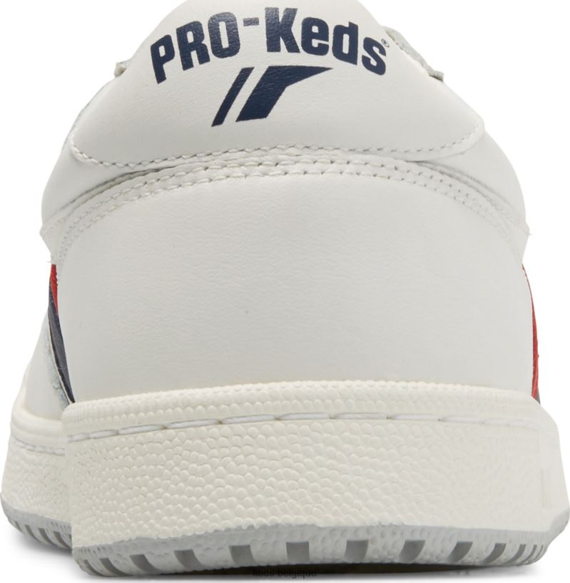 Keds unisexe skyhawk lo cuir 8PV40P255 blanc bleu rouge