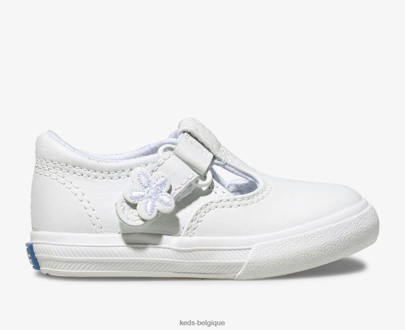 Keds grand enfant baskets en cuir à bride en T Daphne 8PV40P237 doux