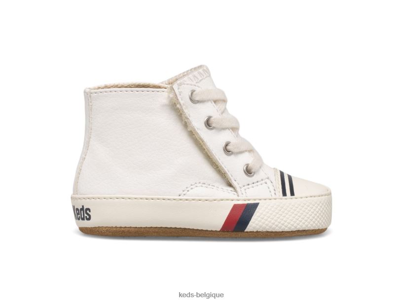 Keds petit enfant sneaker royal haute pour berceau 8PV40P267 blanc