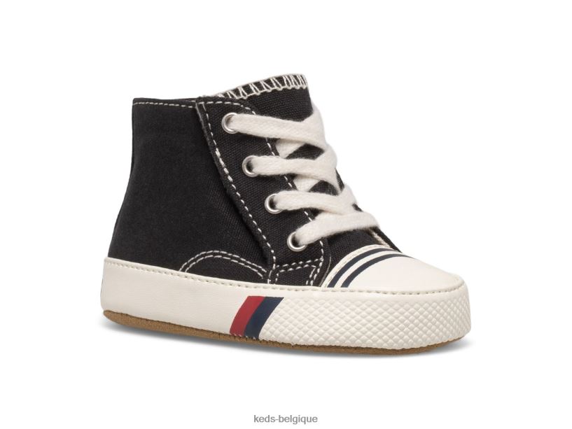 Keds petit enfant sneaker royal haute pour berceau 8PV40P268 noir