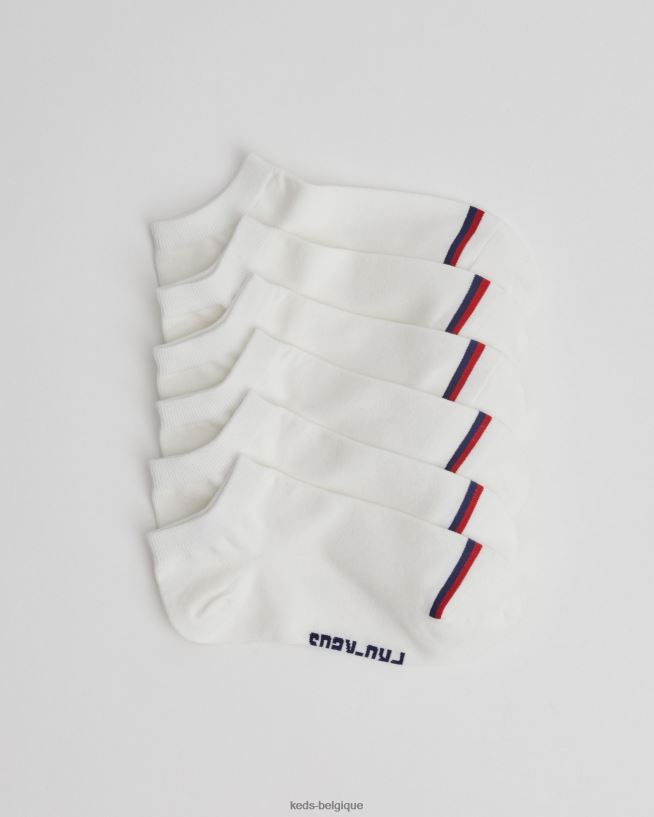 Keds grand enfant 6 paires de chaussettes basses 8PV40P253 blanc