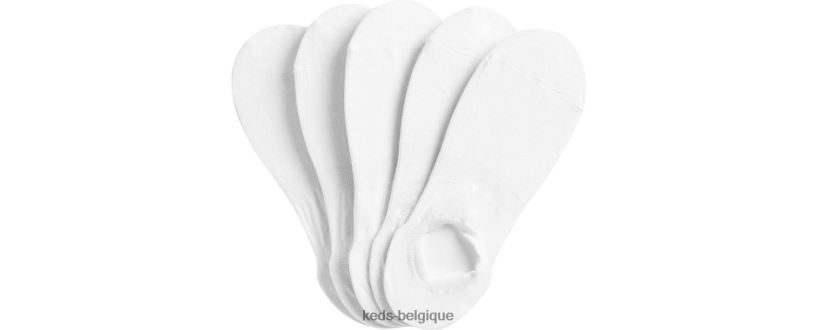 Keds femmes Lot de 6 chaussettes doublées hautes 8PV40P222 blanc