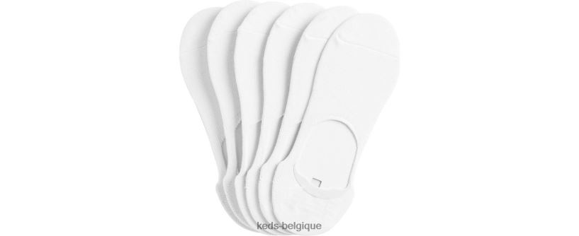 Keds femmes Lot de 6 paires de chaussettes pour baskets classiques 8PV40P215 blanc