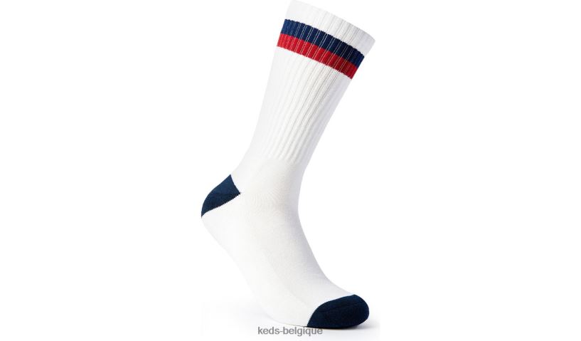 Keds unisexe Lot de 2 chaussettes mi-mollet 8PV40P225 blanc