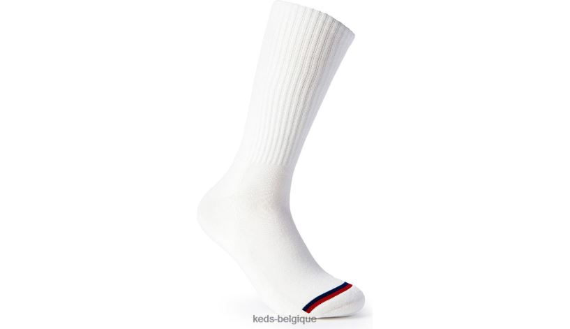 Keds unisexe Lot de 2 chaussettes mi-mollet 8PV40P225 blanc