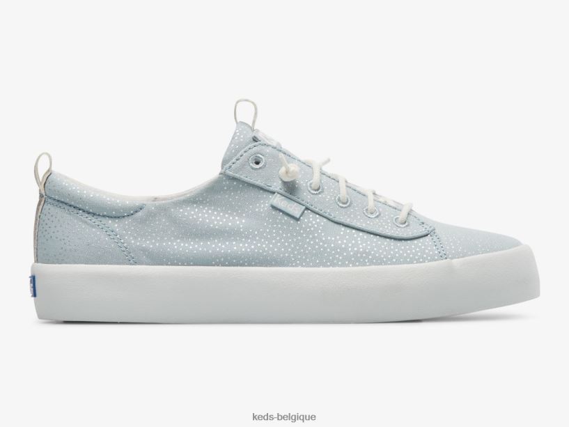 Keds femmes baskets en toile à pois Kickback 8PV40P62 argent bleu clair