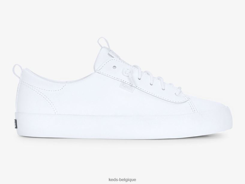 Keds femmes sneaker en cuir à effet rebond 8PV40P31 blanc