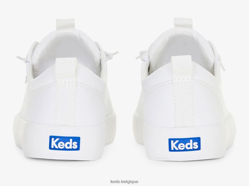 Keds femmes sneaker en cuir à effet rebond 8PV40P31 blanc