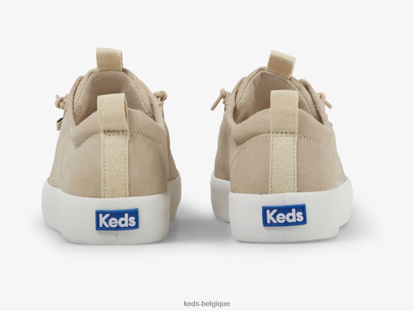 Keds femmes sneaker en cuir vegan kickback 8PV40P32 taupe