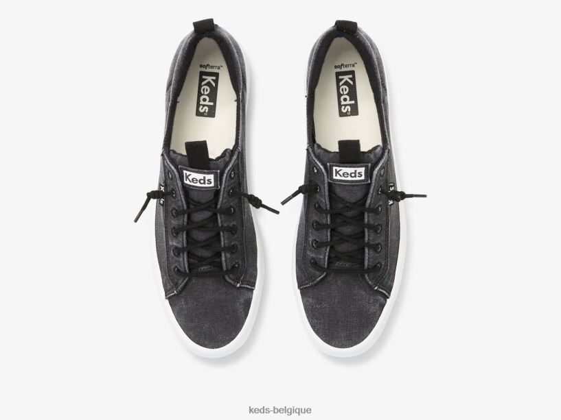 Keds femmes sneaker lavable en toile kickback 8PV40P33 noir