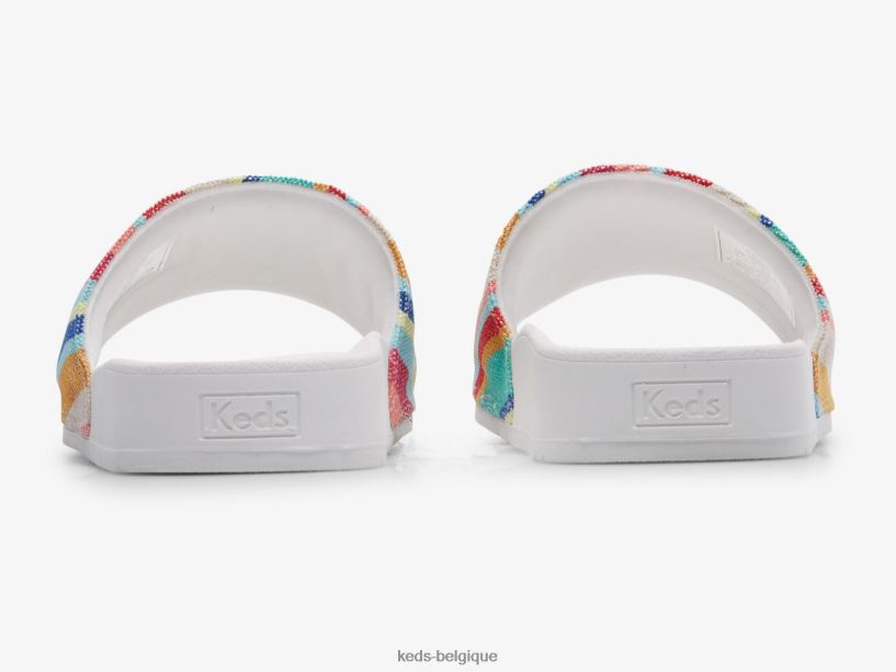 Keds femmes slip-on écologique Bliss 8PV40P18 blanc rose multicolore