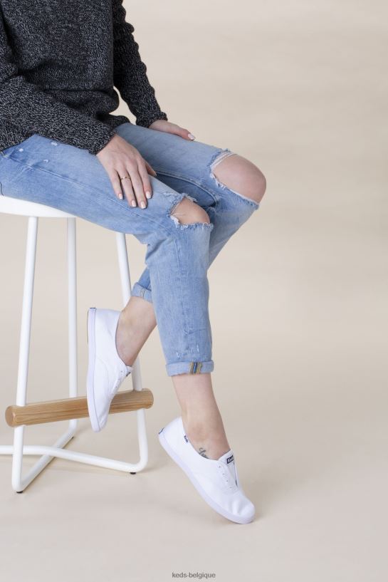 Keds femmes baskets à enfiler chillax basics 8PV40P3 blanc