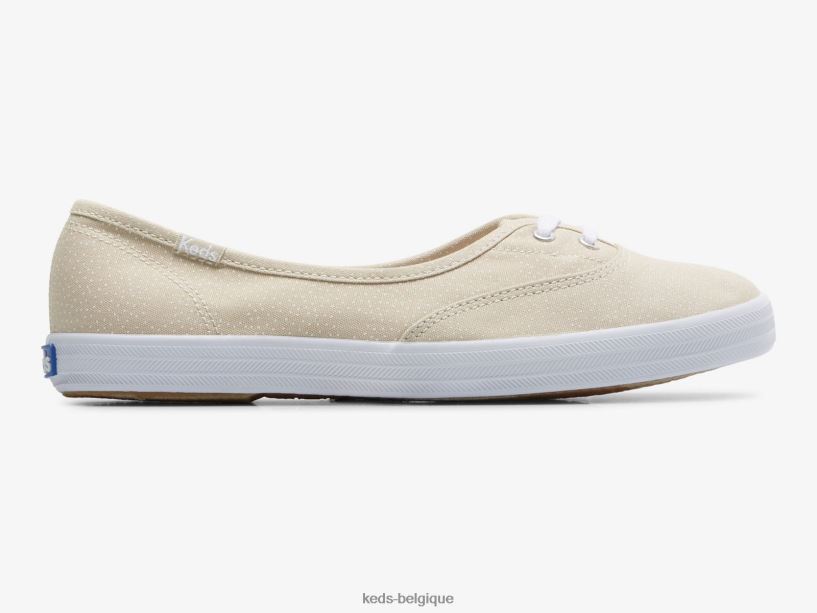 Keds femmes la sneaker à enfiler à imprimé mini pois 8PV40P9 beige blanc