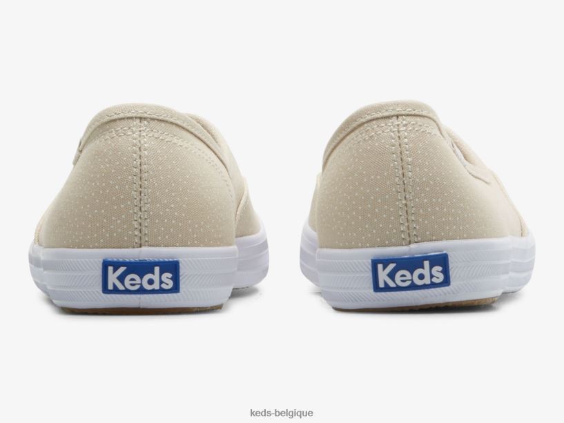 Keds femmes la sneaker à enfiler à imprimé mini pois 8PV40P9 beige blanc