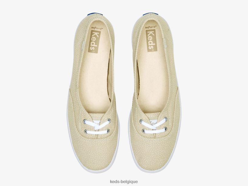 Keds femmes la sneaker à enfiler à imprimé mini pois 8PV40P9 beige blanc