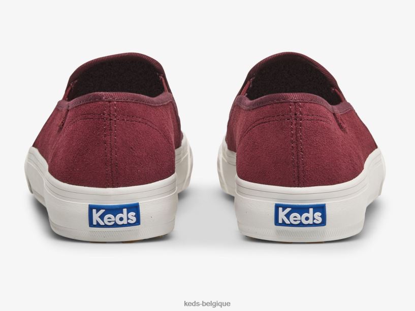 Keds femmes sneaker à enfiler en daim gaufré à deux étages 8PV40P75 figue