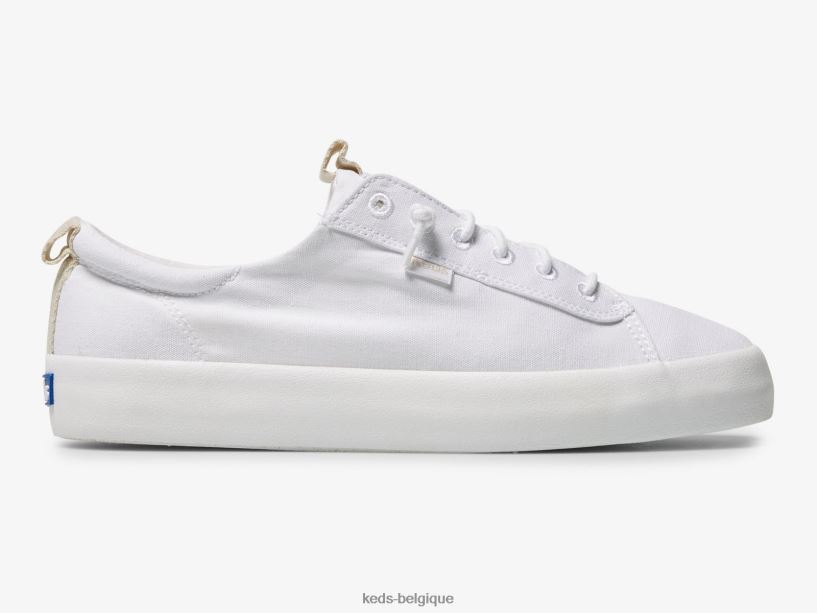 Keds femmes sneaker à enfiler en toile Kickback 8PV40P59 blanc