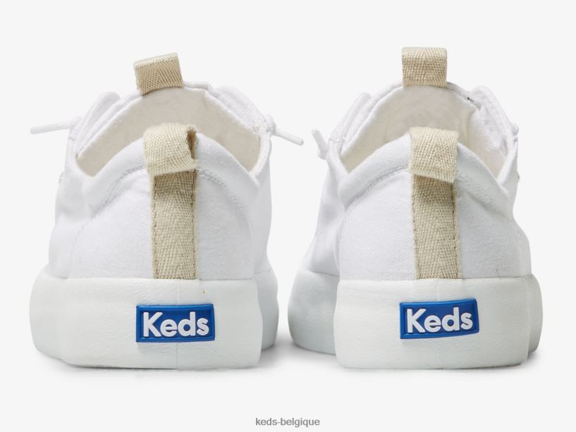 Keds femmes sneaker à enfiler en toile Kickback 8PV40P59 blanc