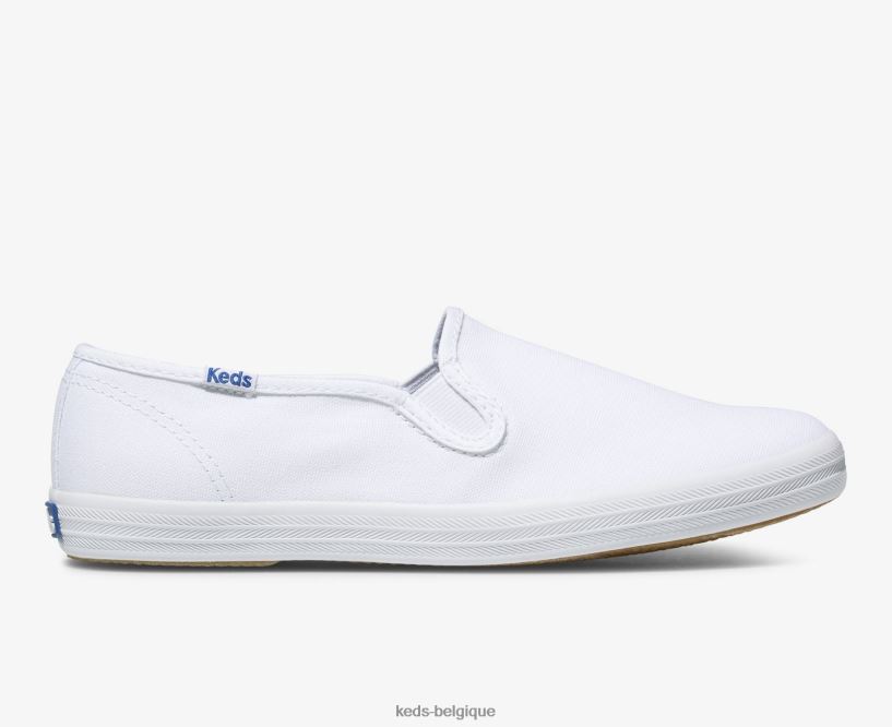 Keds femmes sneaker à enfiler en toile champion 8PV40P38 blanc