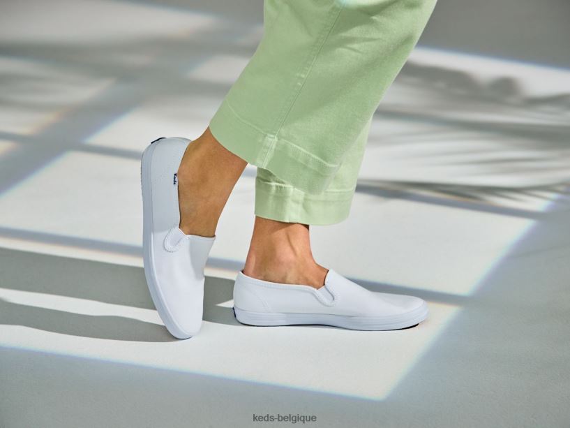 Keds femmes sneaker à enfiler en toile champion 8PV40P38 blanc