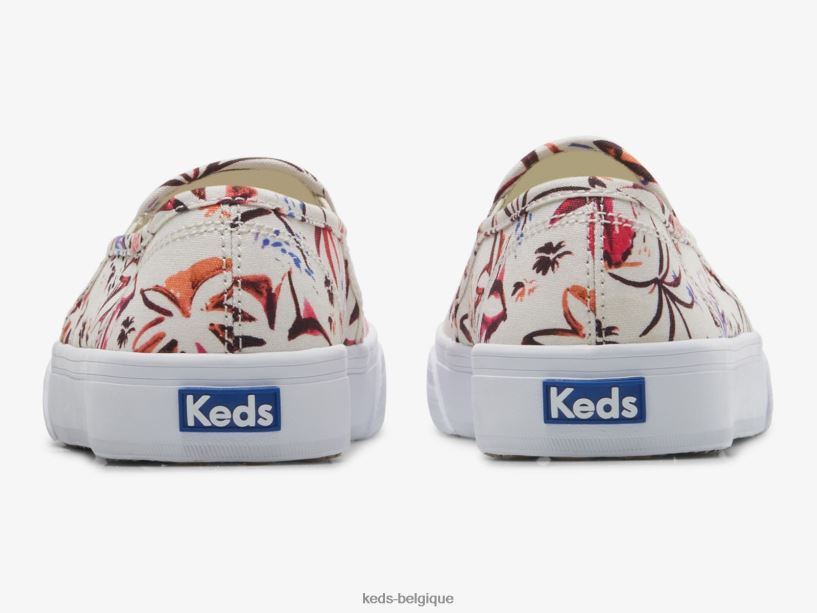 Keds femmes sneaker à enfiler à imprimé île à deux étages 8PV40P21 gris rose