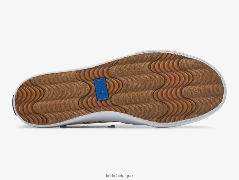 Keds femmes sneaker à enfiler à imprimé île à deux étages 8PV40P21 gris rose