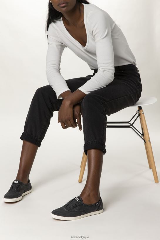 Keds femmes sneaker à enfiler lavable chillax 8PV40P42 charbon