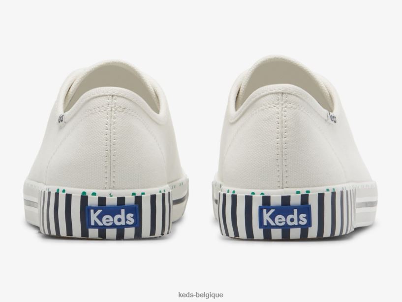 Keds femmes baskets kickstart à rayures 8PV40P203 Navet blanc