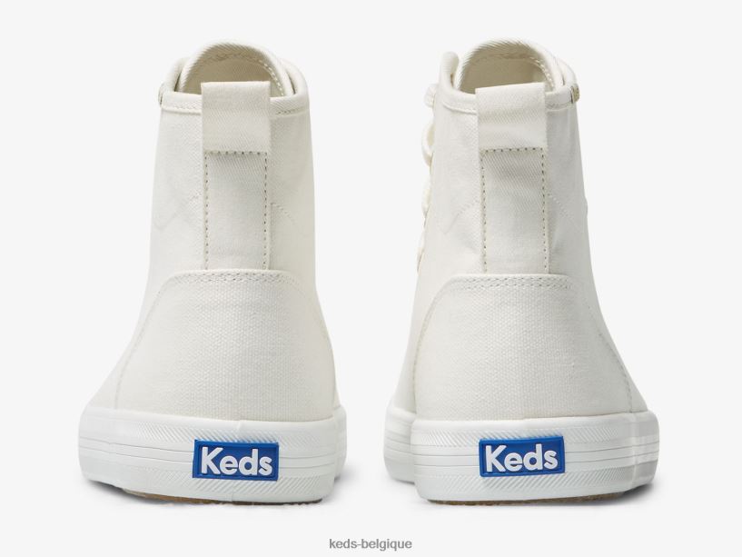 Keds femmes baskets montantes kickstart en toile 8PV40P113 blanc