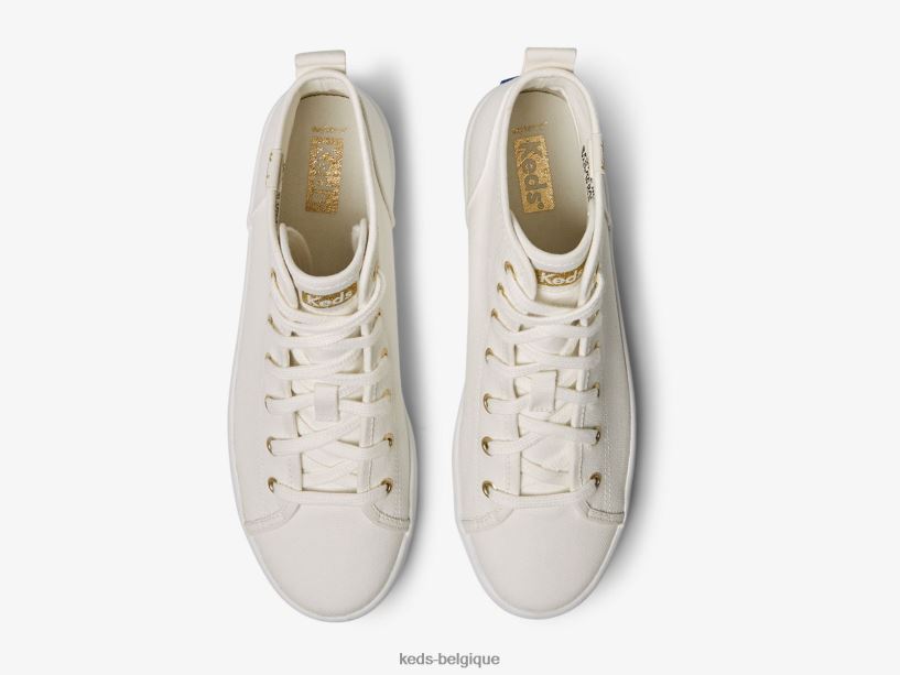 Keds femmes baskets montantes kickstart en toile 8PV40P113 blanc