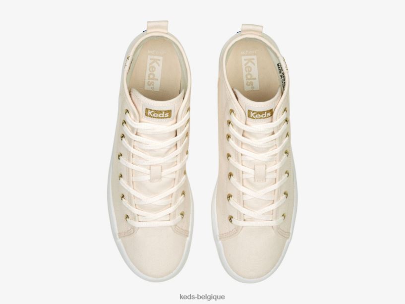 Keds femmes baskets montantes kickstart en toile 8PV40P115 rose clair