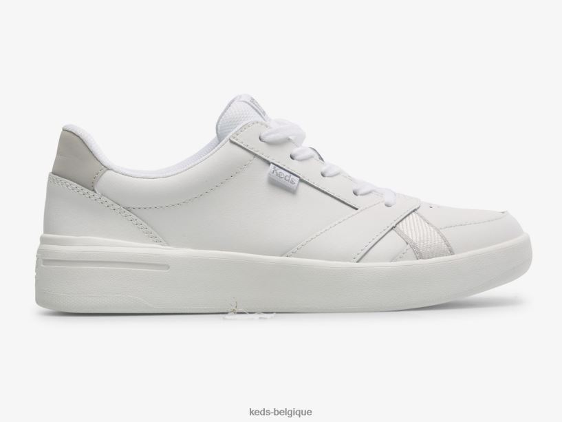 Keds femmes la sneaker court en cuir 8PV40P98 blanc
