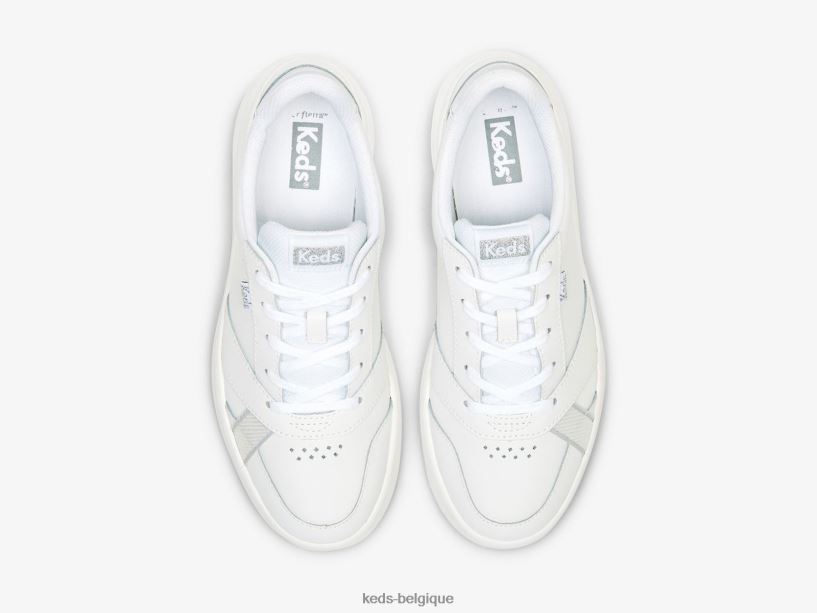 Keds femmes la sneaker court en cuir 8PV40P98 blanc