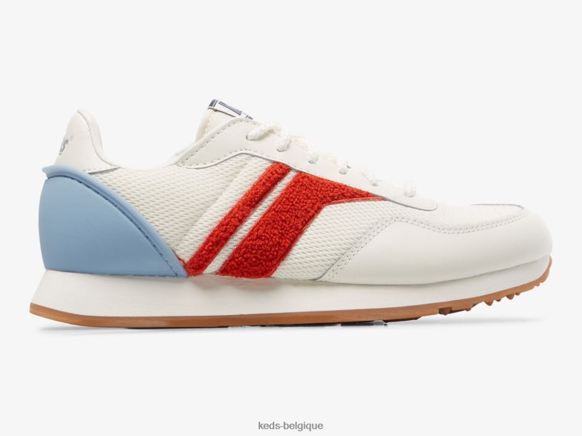 Keds femmes sneaker Renaissance en tissu éponge 8PV40P173 blanc rouge