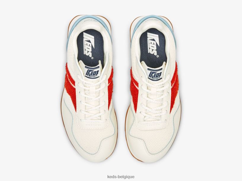 Keds femmes sneaker Renaissance en tissu éponge 8PV40P173 blanc rouge