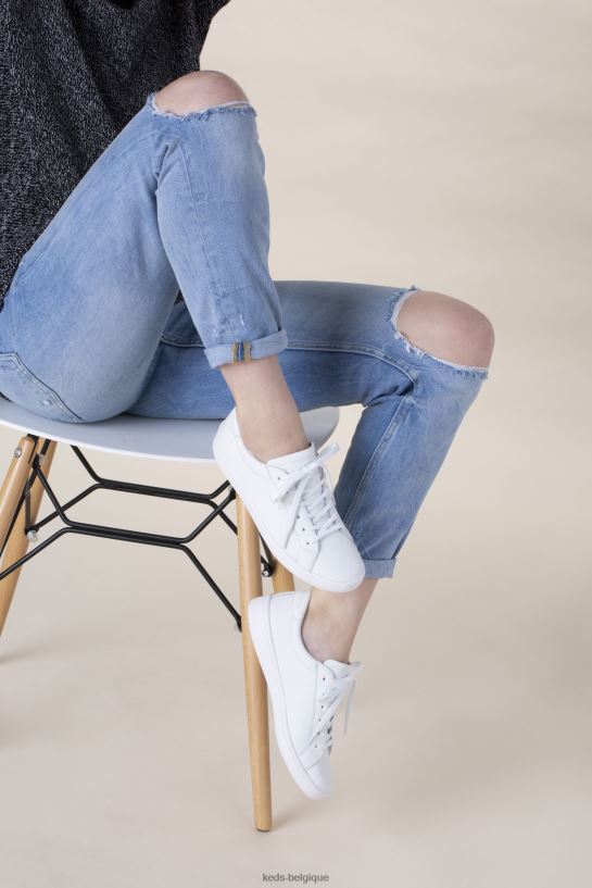 Keds femmes sneaker ace en cuir 8PV40P128 blanc