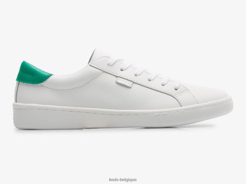 Keds femmes sneaker ace en cuir 8PV40P197 blanc vert