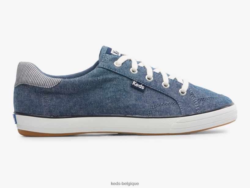 Keds femmes sneaker center iii en chambray 8PV40P164 marine
