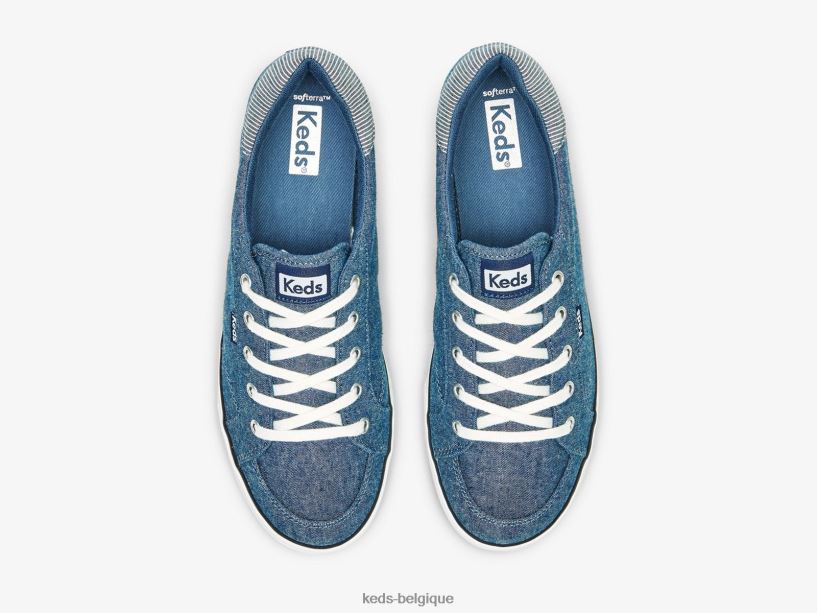 Keds femmes sneaker center iii en chambray 8PV40P164 marine