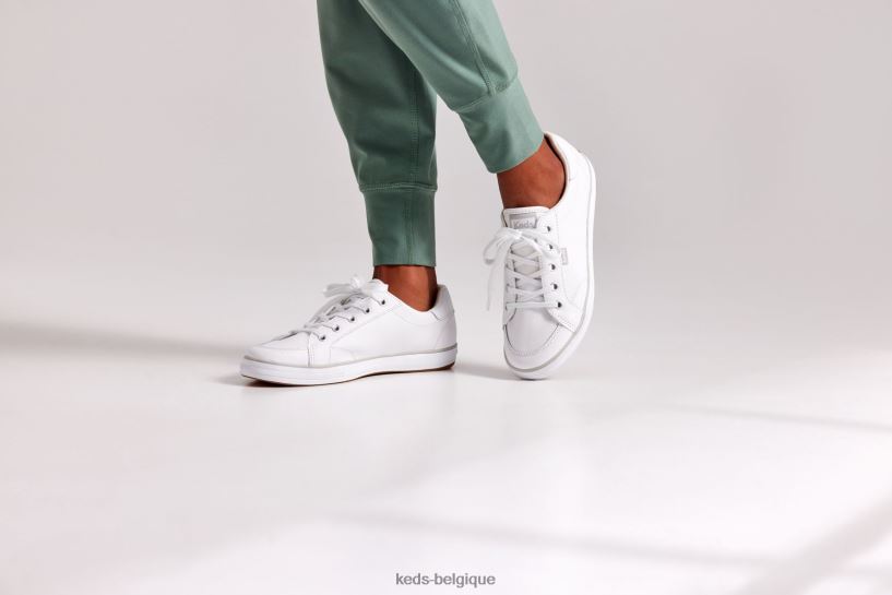 Keds femmes sneaker center iii en cuir 8PV40P83 blanc