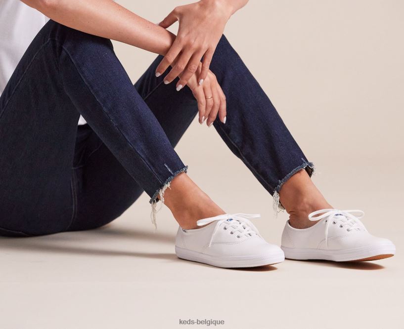 Keds femmes sneaker champion originals en cuir 8PV40P111 blanc