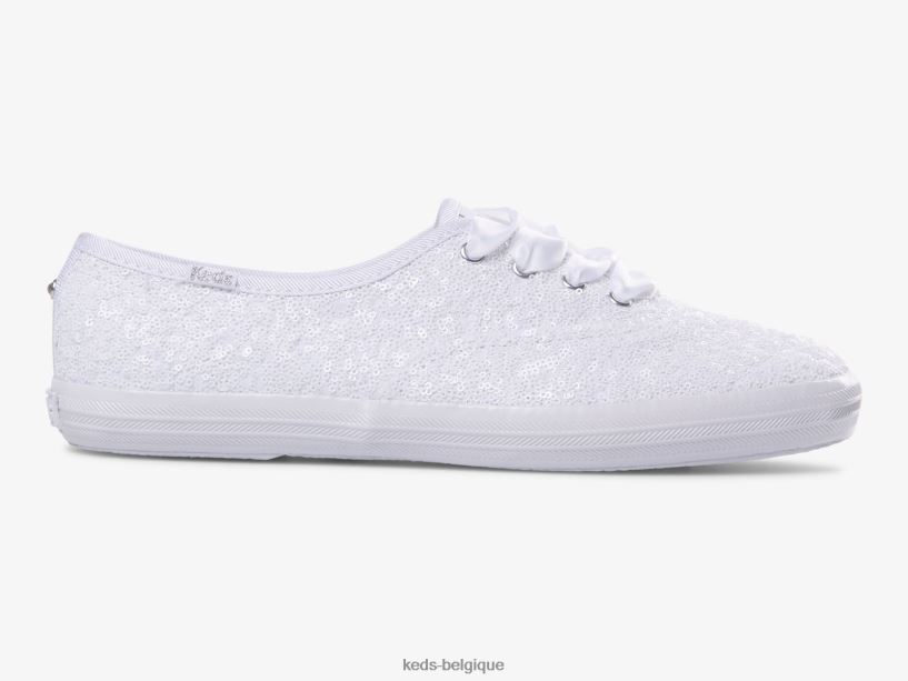 Keds femmes sneaker champion à sequins 8PV40P178 blanc
