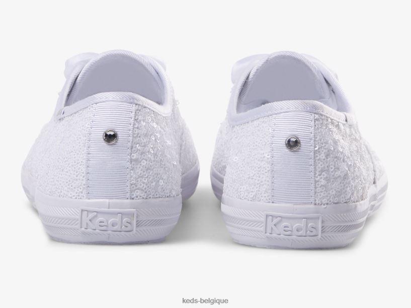 Keds femmes sneaker champion à sequins 8PV40P178 blanc
