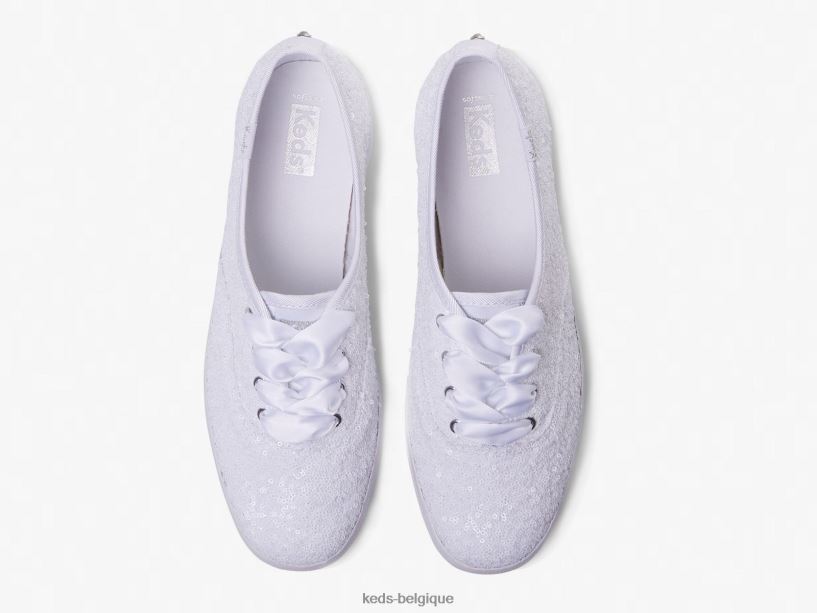Keds femmes sneaker champion à sequins 8PV40P178 blanc