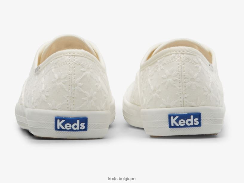 Keds femmes sneaker champion starburst à œillets 8PV40P153 blanc