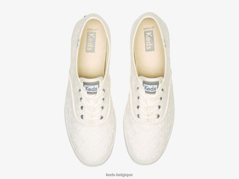 Keds femmes sneaker champion starburst à œillets 8PV40P153 blanc
