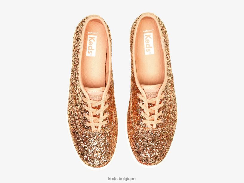 Keds femmes sneaker de célébration à paillettes Champion 8PV40P106 or rose