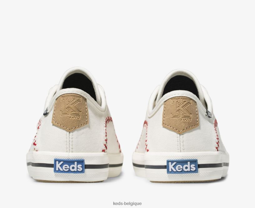 Keds femmes sneaker fanion kickstart 8PV40P131 toile blanc cassé